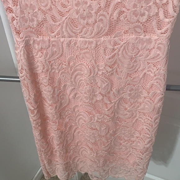 2/$15 Baby Pink lace Dress with open Lace back - Picture 5 of 6